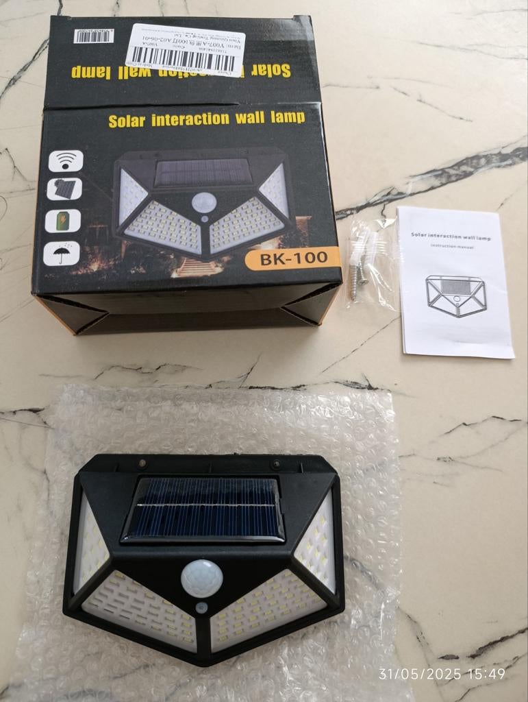 Lampe solaire, Ophalen of Verzenden, Zo goed als nieuw, Bewegingssensor