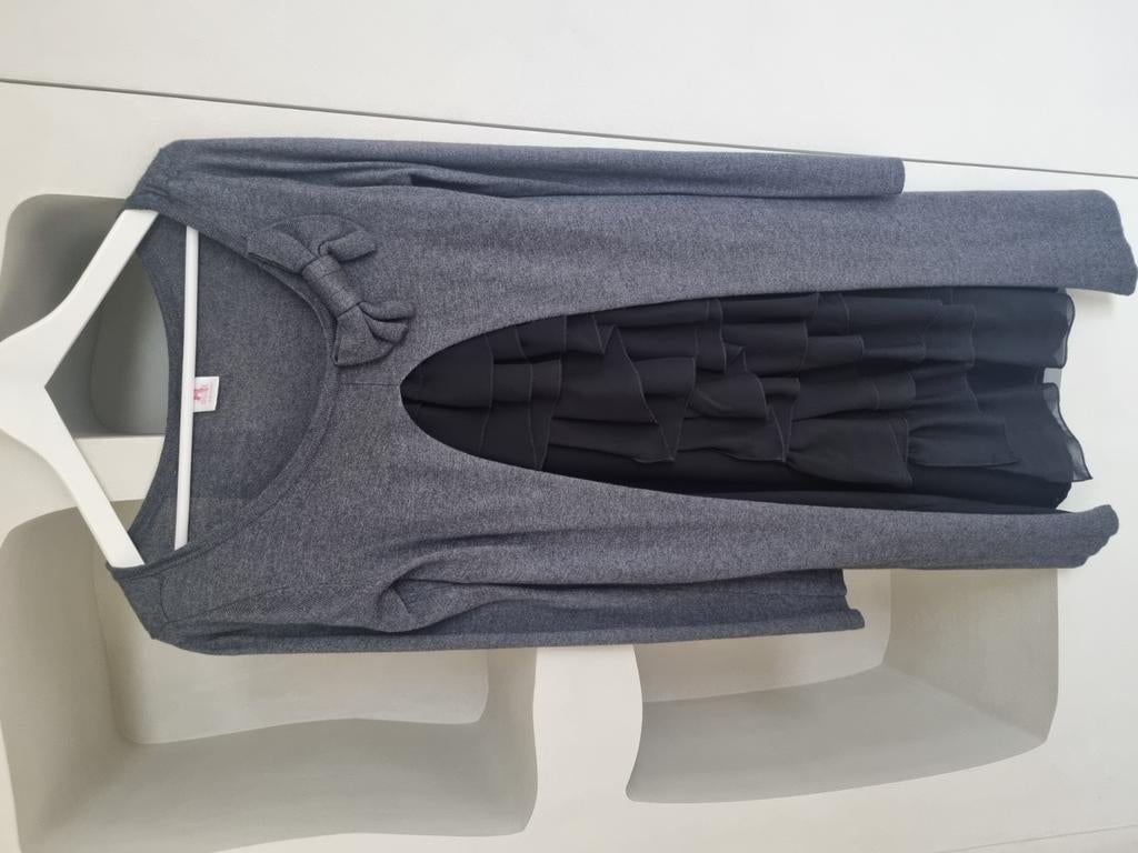 Winterkleedje Twin-Set maat small, Kleding | Dames, Jurken, Zo goed als nieuw, Maat 36 (S), Grijs, Boven de knie, Ophalen of Verzenden