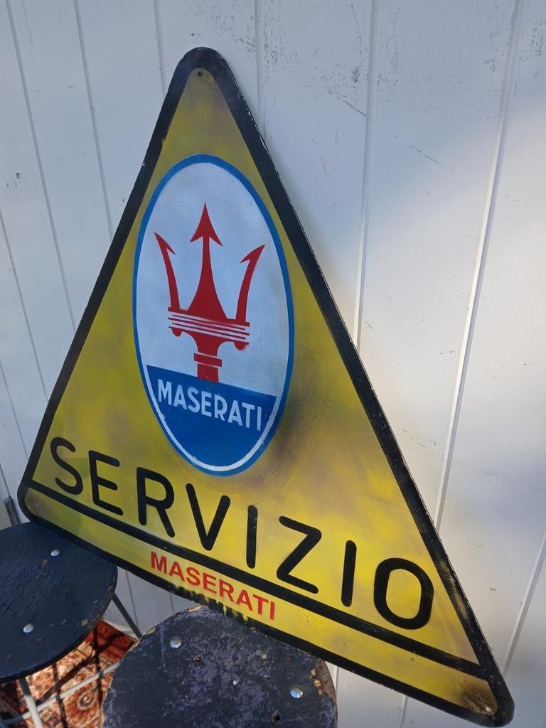 Maserati reclamebord geen emaille, Verzamelen, Ophalen of Verzenden, Gebruikt