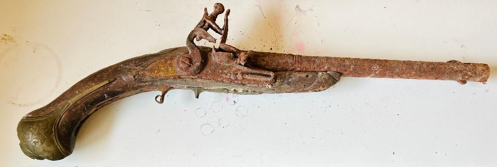Ancien pistolet à silex, Collections, Objets militaires | Général, Enlèvement, Autres, Autres types
