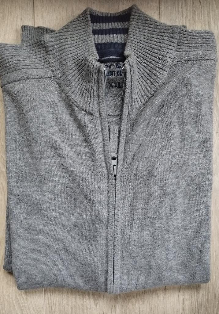Nieuwe mooie grijze katoenen herentrui met lange rits, Kleding | Heren, Truien en Vesten, Ophalen, Nieuw, Overige maten, Andere