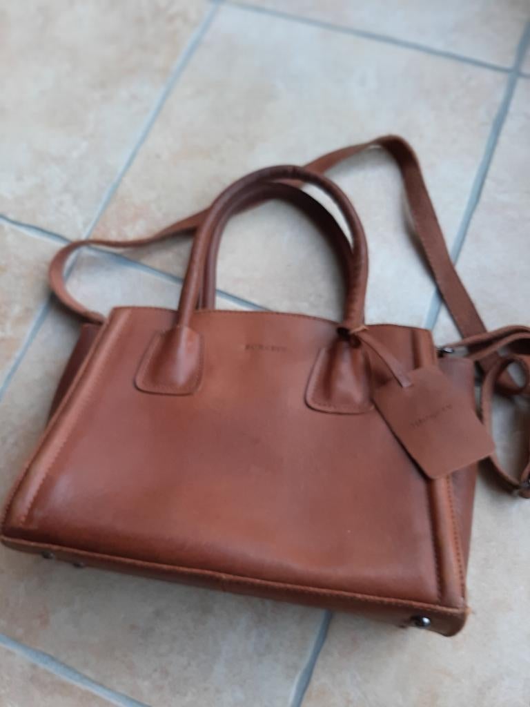 Burkely prachtige leren handtas/schoudertas/Tote bag NIEUW, Handtassen en Accessoires, Tassen | Schoudertassen, Overige merken