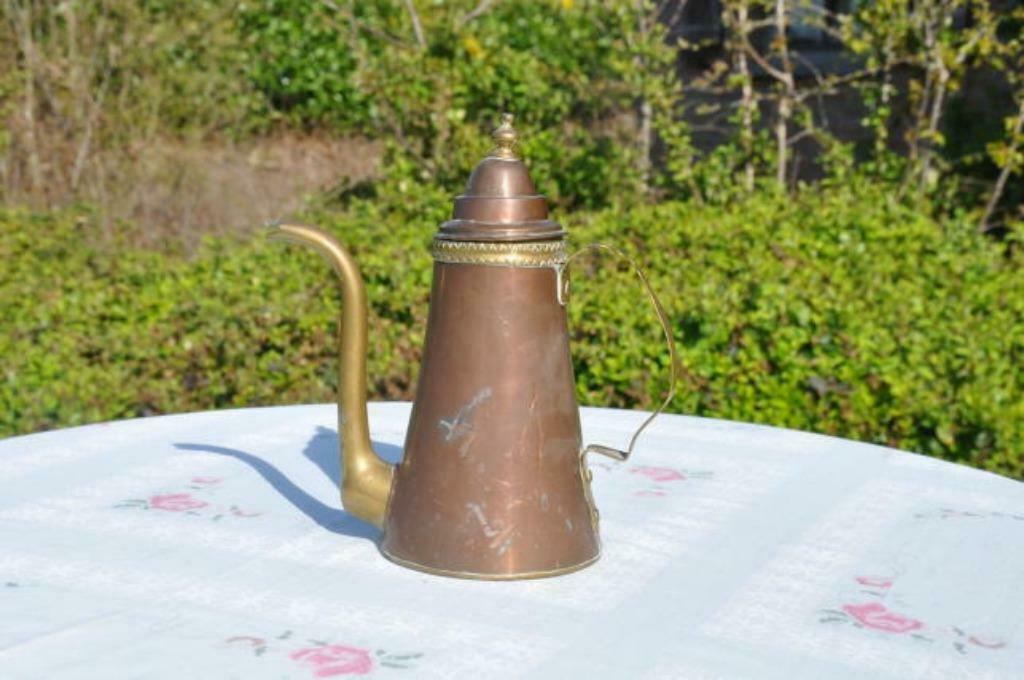 §  cafetiere en cuivre rouge et jaune, Antiquités & Art, Antiquités | Bronze & Cuivre, Enlèvement ou Envoi, Cuivre