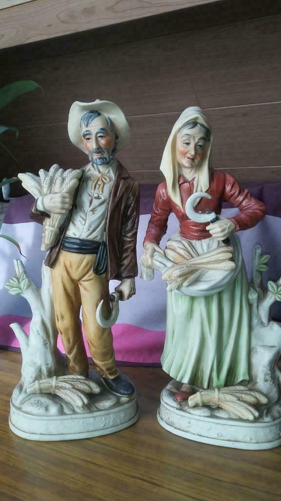 Angelus koppel in biscuit, Antiek en Kunst, Ophalen
