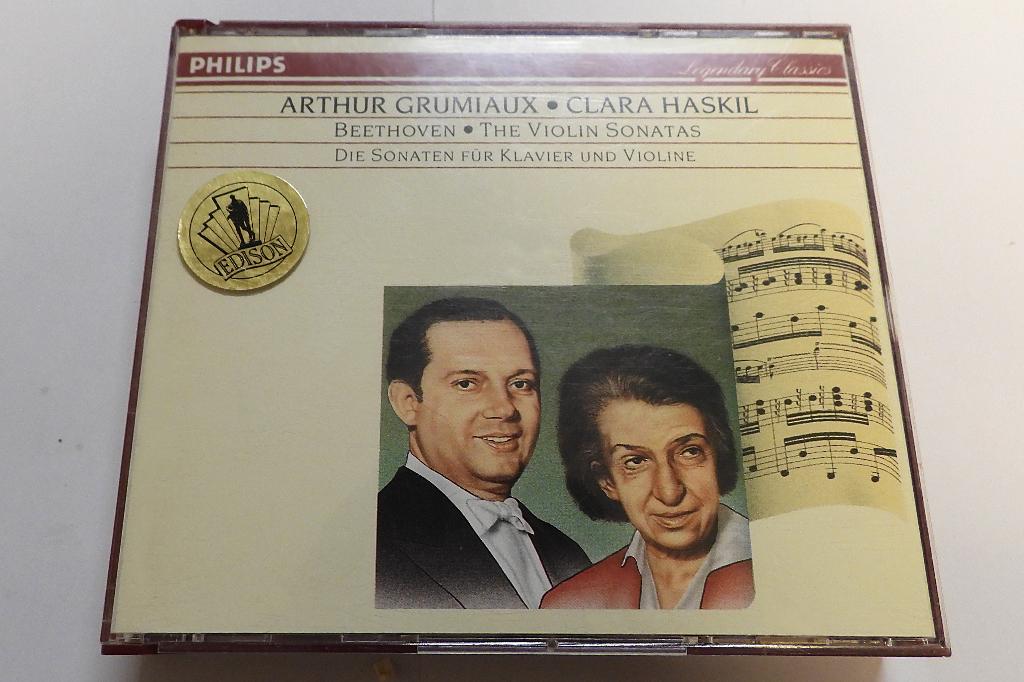 3CD Grumiaux Haskil Beethoven violin sonatas Philips WG PDO, Comme neuf, Musique de chambre, Romantique, Avec livret