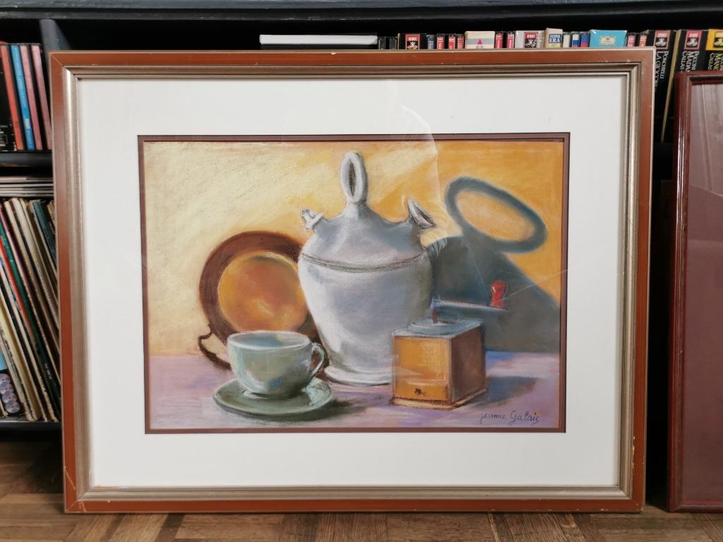Jeanne Galais - Stilleven - Pastel, Antiek en Kunst, Kunst | Schilderijen | Klassiek, Ophalen of Verzenden
