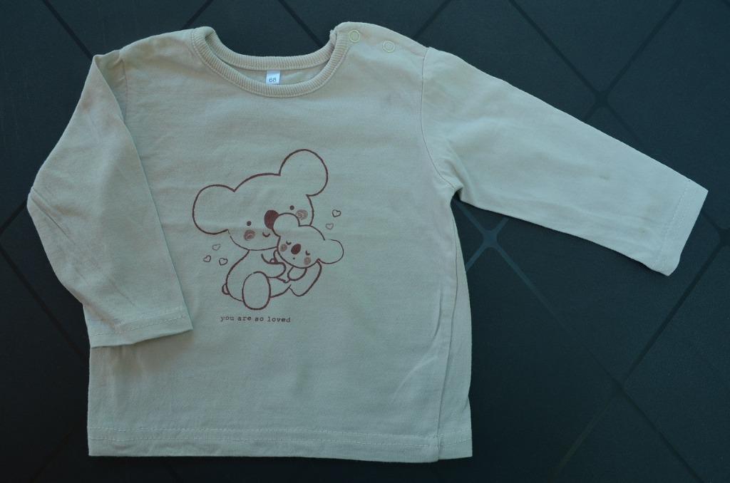 T shirt lange mouw met beertjes you are so loved ecru m 68, Kinderen en Baby's, Babykleding | Maat 68, Zeeman, Jongetje of Meisje