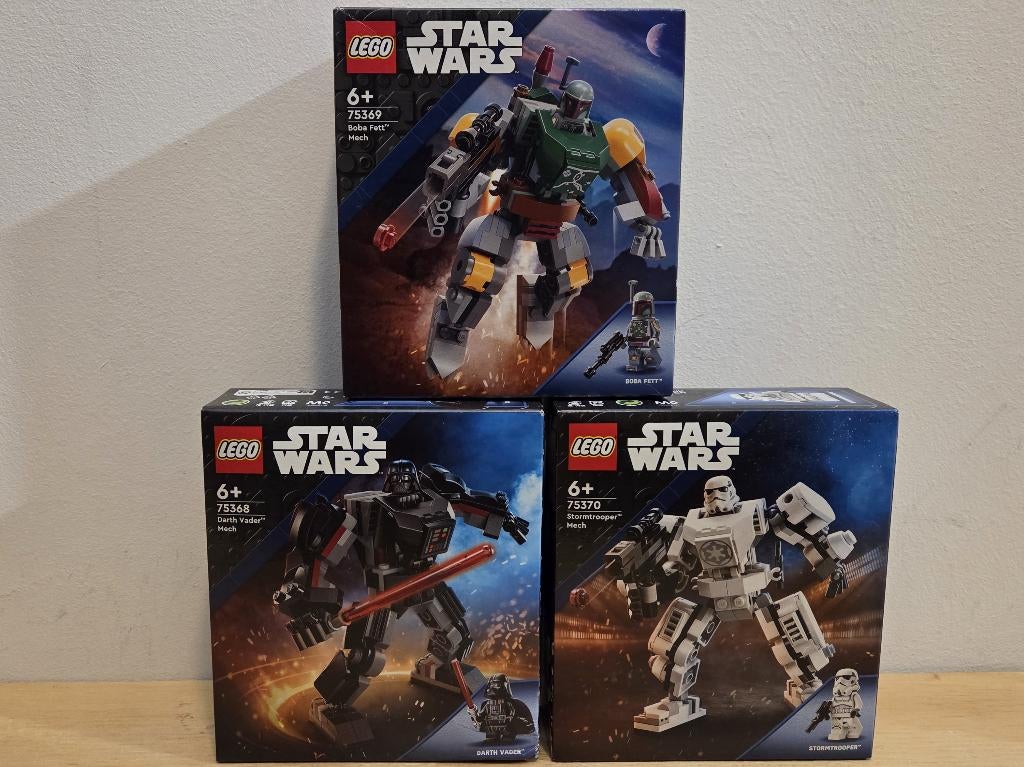 (GESEALD) Lego 75368 Darth Vader, 75369 Boba Fett en 75370, Ophalen of Verzenden, Nieuw, Complete set, Lego