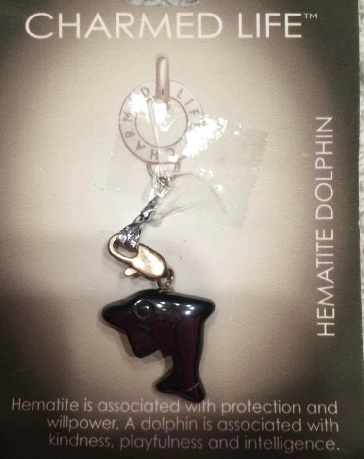 Hematitie dolfijn/bedel nieuw., Handtassen en Accessoires, Kettingen, Ophalen of Verzenden, Nieuw, Zwart, Steen of Mineraal