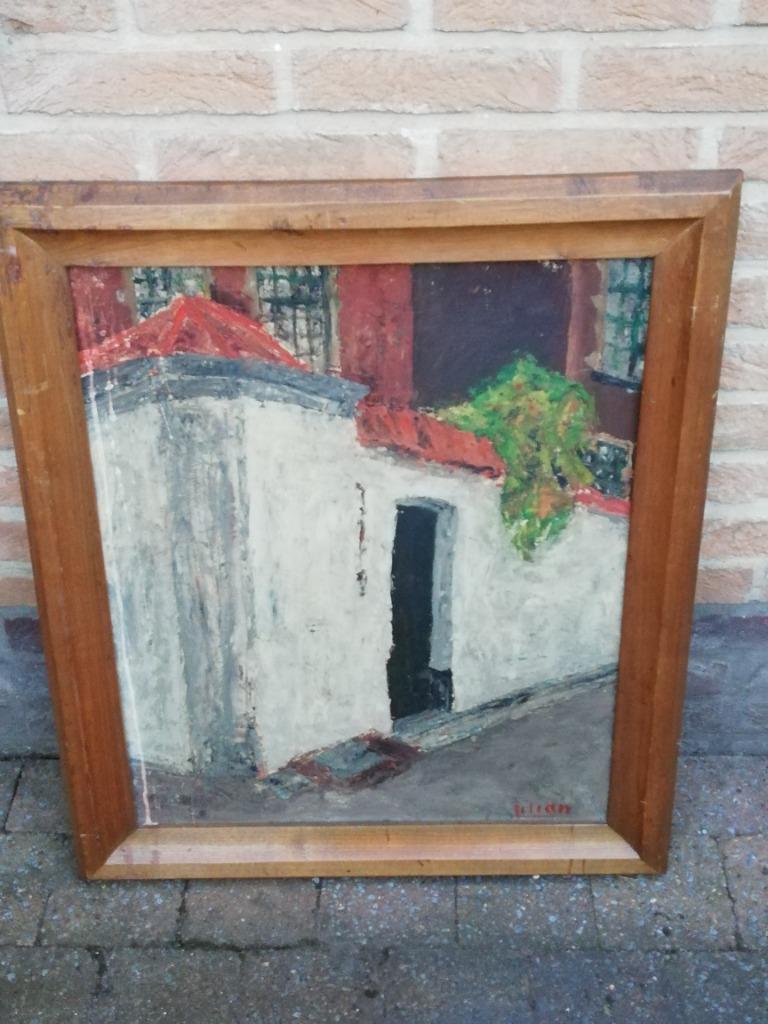 Peinture : « Mur du monastère », signée, Enlèvement ou Envoi