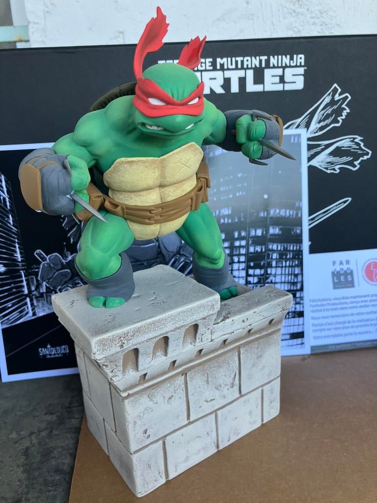Statue Fariboles Tortues Ninja - Raphael - no Aroutcheff, Verzamelen, Beelden en Beeldjes, Gebruikt, Overige typen, Ophalen of Verzenden