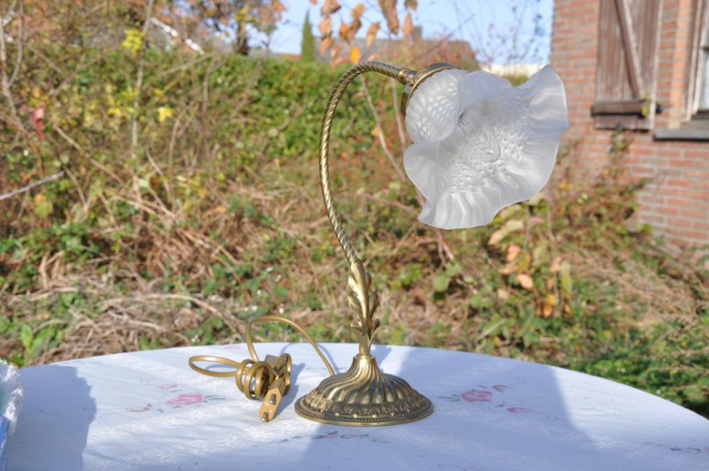 lampe en laiton bobeche inclinable, Enlèvement ou Envoi