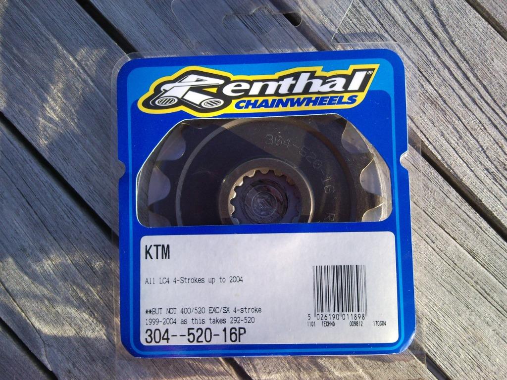Renthal KTM tandwiel 304-520-16p All LC4 up to 2004, Motoren, Ophalen of Verzenden, Nieuw