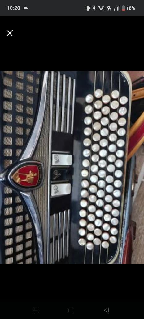 Accordeon, Gebruikt, Met koffer, Knopaccordeon, 120-bas