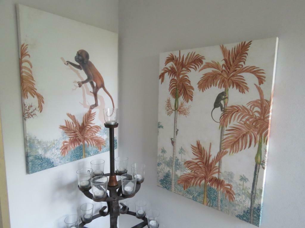 Tableau sur toile Couple Singes de la jungle, Maison & Meubles, Accessoires pour la Maison | Peintures, Dessins & Photos, Enlèvement ou Envoi