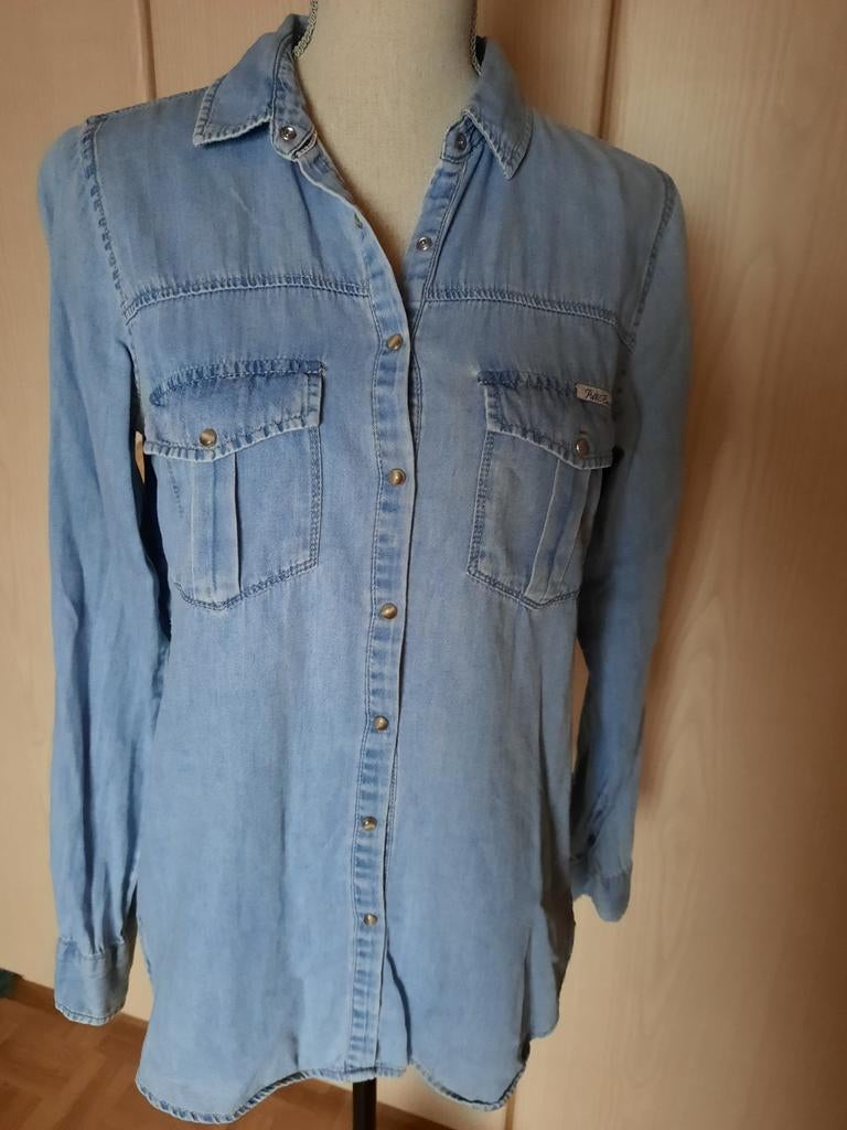 Jeanshemd van Pull&bear  Maat M, Ophalen of Verzenden, Maat 38/40 (M)