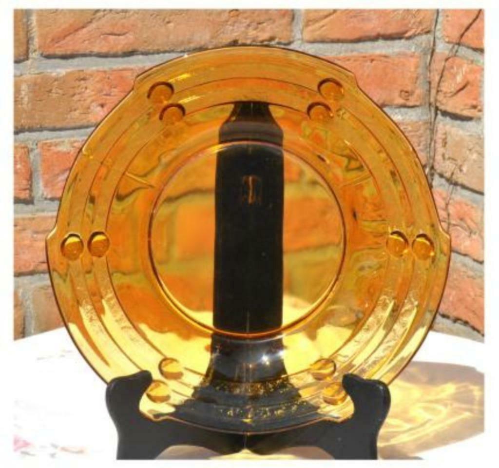 §plat a tarte art déco verre décor bulle, Antiquités & Art, Enlèvement ou Envoi