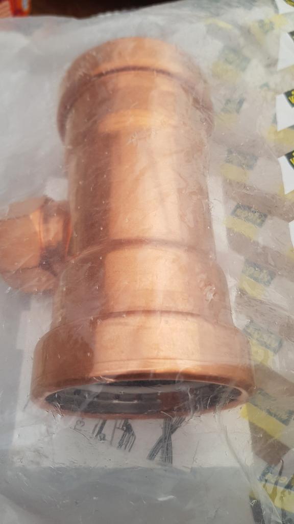 Koperen koppelstuk, Doe-het-zelf en Bouw, Buizen en Afvoer, Ophalen, Nieuw