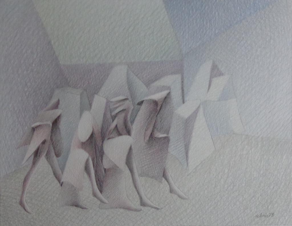 ALBERT DEBOIS / L'ETOILE DU COUCHANT ORIGINEEL WERK 52x73cm, Antiek en Kunst, Kunst | Schilderijen | Modern, Ophalen of Verzenden