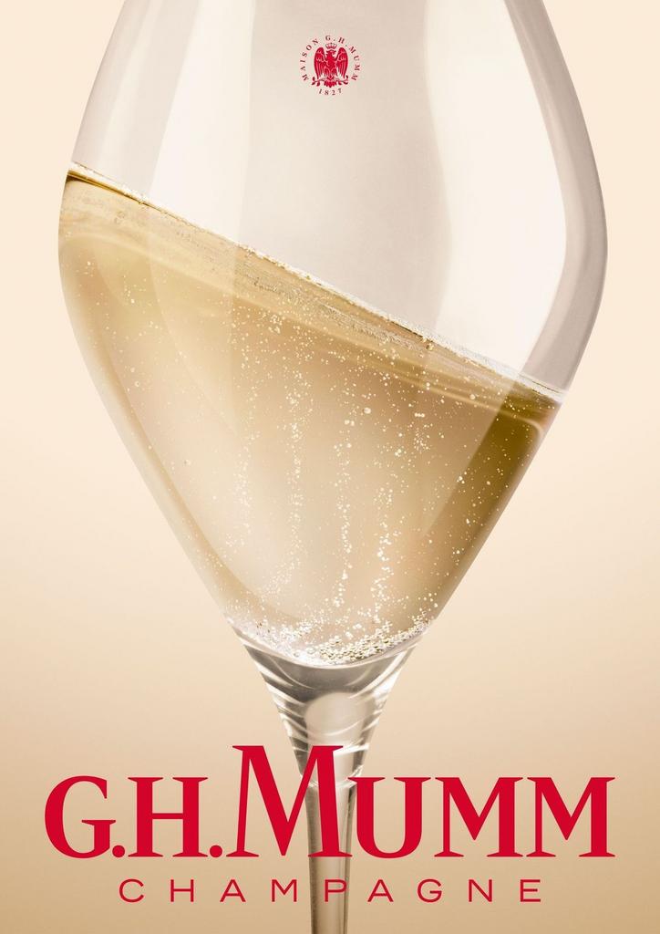 Panneau pub en métal G.H. Mumm - rétro vintage man cave, Enlèvement ou Envoi, Comme neuf, Panneau publicitaire