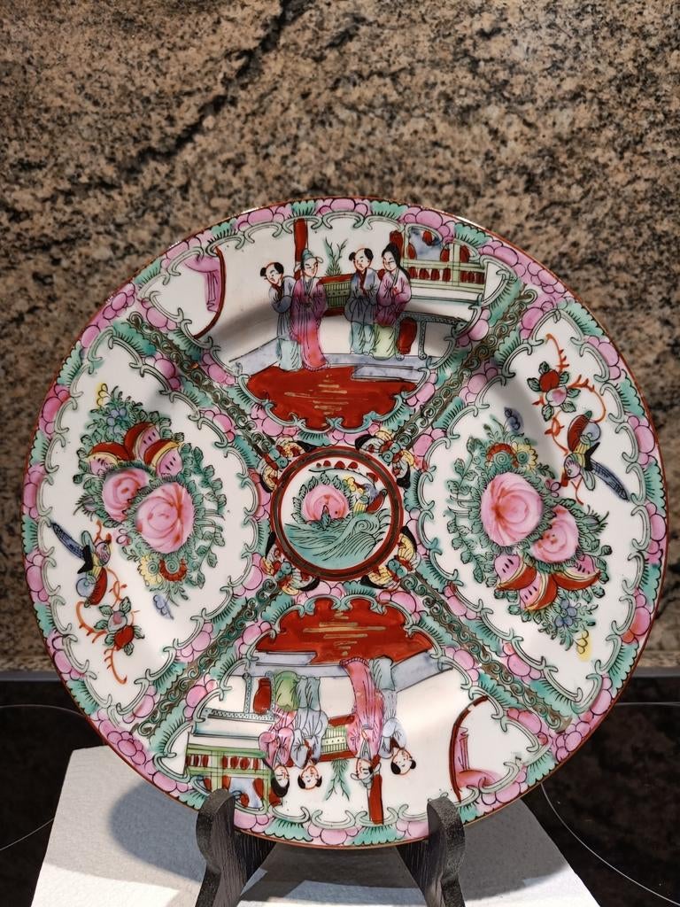Antieke Chinese porselein bord., Antiek en Kunst, Ophalen of Verzenden
