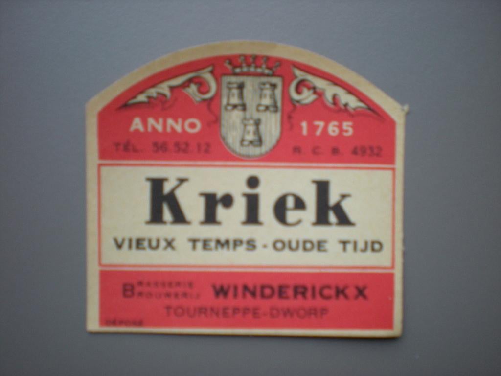 bière - étiquette - Brasserie Dworp, Enlèvement ou Envoi, Comme neuf, Panneau, Plaque ou Plaquette publicitaire, Autres marques