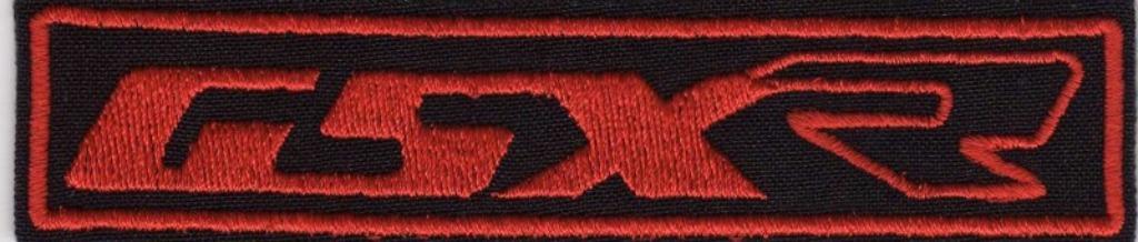 Ecusson Suzuki GSX-R - Noir/Rouge - 119 x 25 mm, Enlèvement ou Envoi, Neuf