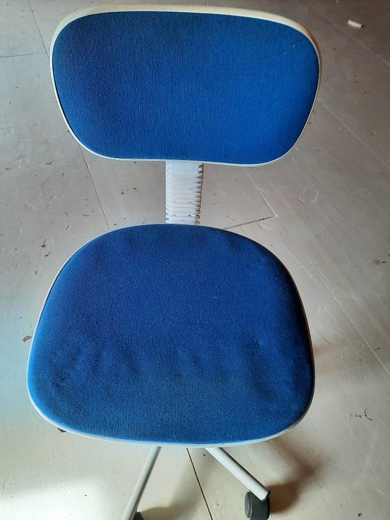 Bureau stoel, Ophalen, Zo goed als nieuw, Blauw, Bureaustoel