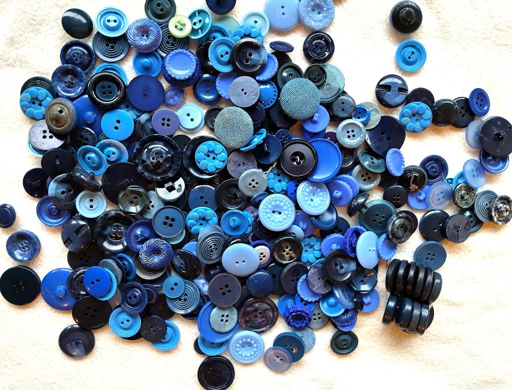 Set leuke vintage blauwe knopen, Ophalen of Verzenden