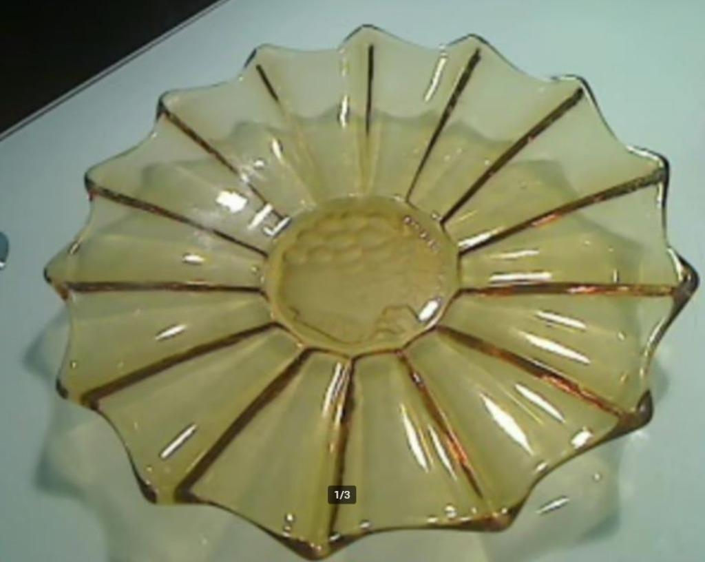 Zeer oude amberkleurige glazen fruitboom., Ophalen of Verzenden
