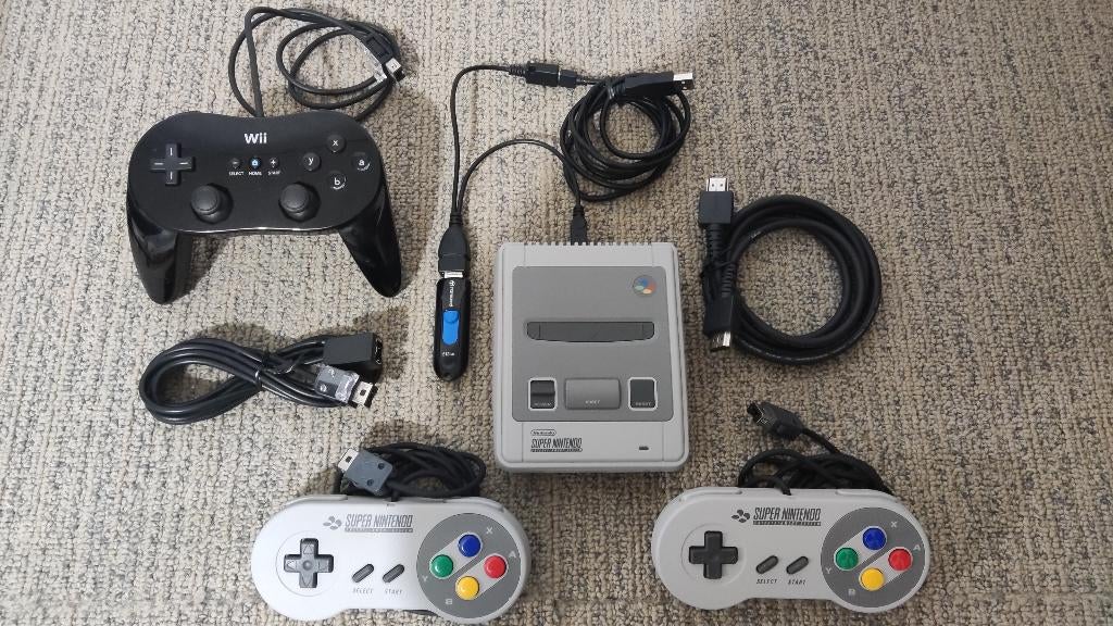 Snes Mini Classic Super Nintendo USB mod, Ophalen of Verzenden, Zo goed als nieuw, Met 3 controllers of meer, Met games