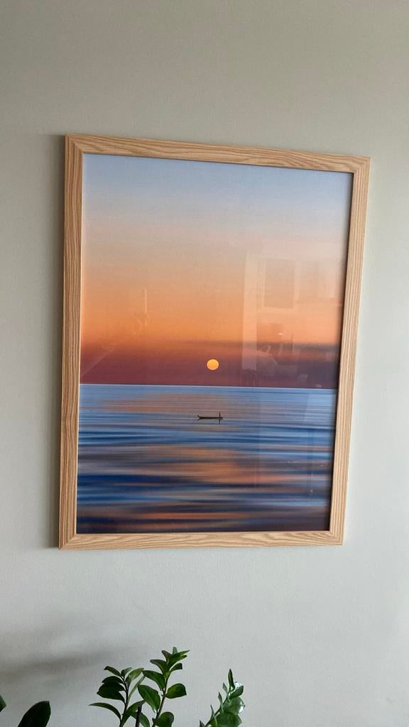 Amanecer - foto kader 50x70, Huis en Inrichting, Ophalen of Verzenden, Zo goed als nieuw
