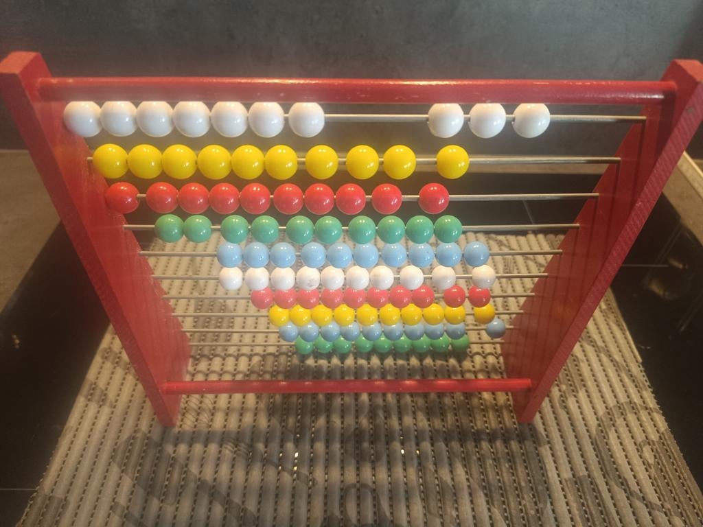Vintage houten telraam, Kinderen en Baby's, Speelgoed | Houten speelgoed, Ophalen, Zo goed als nieuw