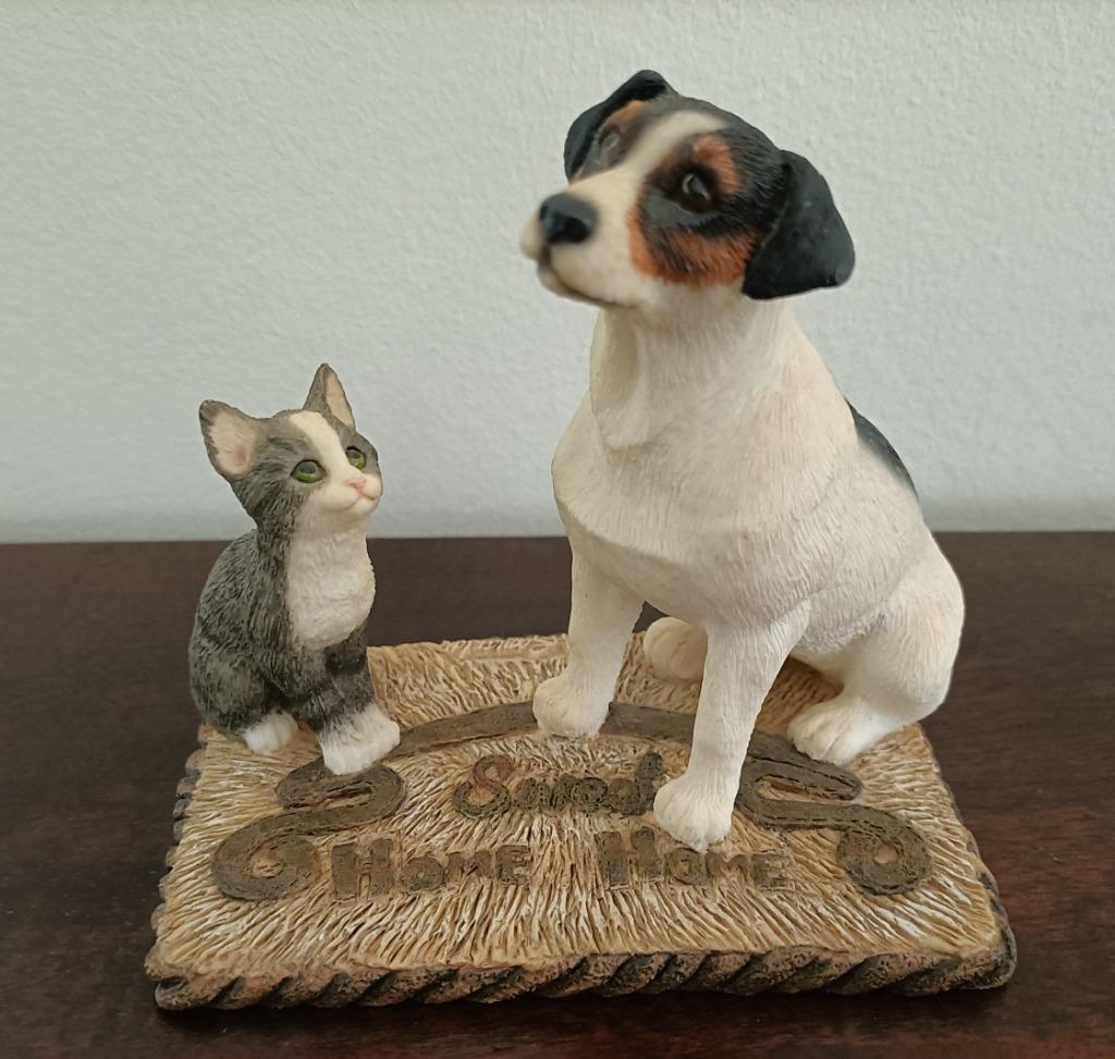 Home sweet Home - Leonardo Collection - Jack Russell met kat, Verzamelen, Ophalen of Verzenden, Zo goed als nieuw, Dier