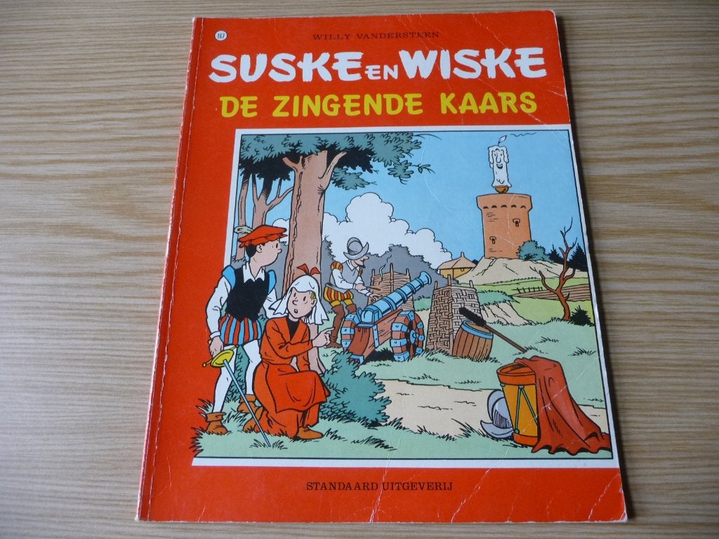 Suske & Wiske 167. De zingende kaars EERSTE DRUK €2, Boeken, Gelezen, Willy Vandersteen, Eén stripboek, Ophalen of Verzenden