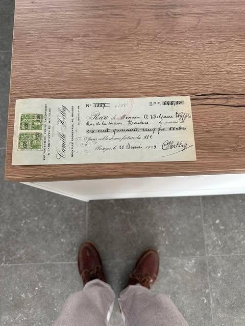 recu Camille Helbig Bruges 1929, Enlèvement ou Envoi, Autres types