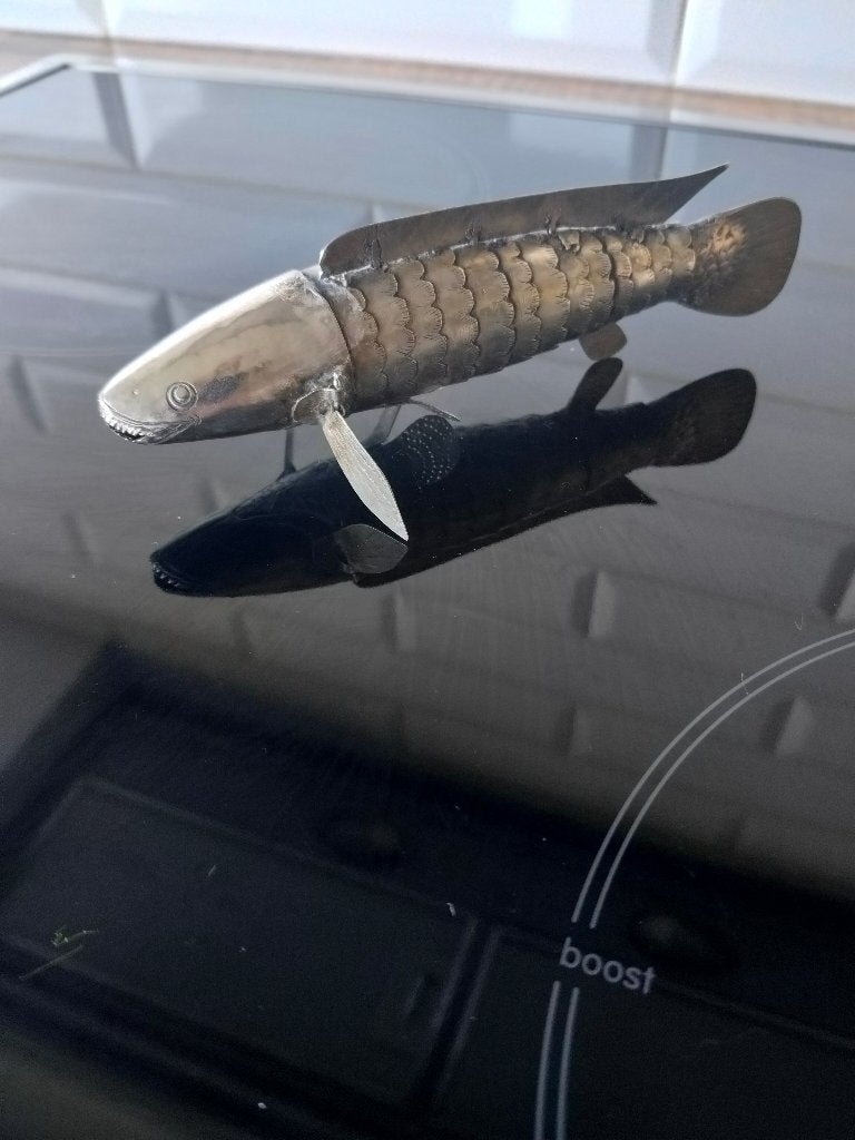 Poisson articulé argent, Enlèvement ou Envoi, Argent