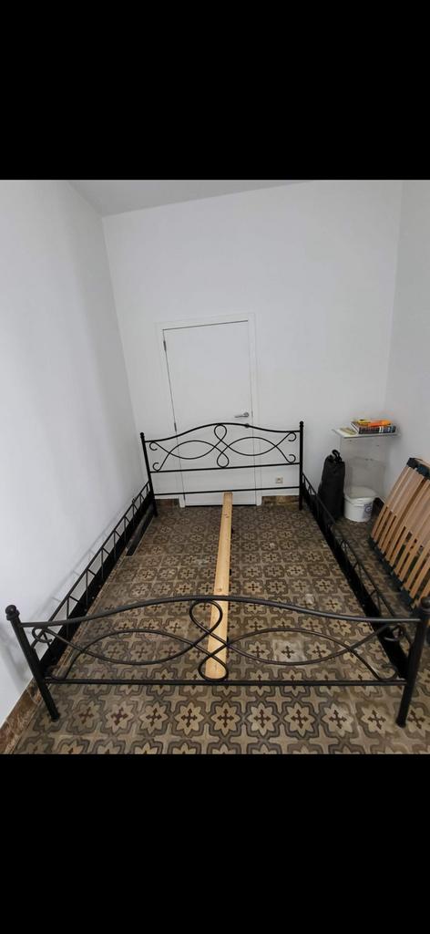 Bed 160x200cm, Enlèvement, Utilisé, Noir, Métal