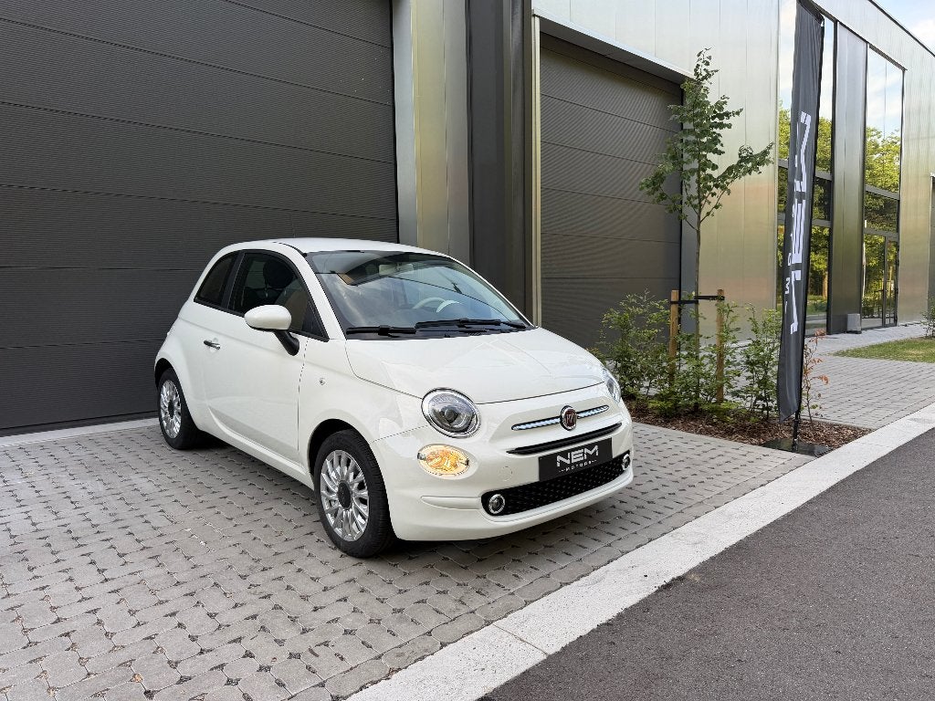 Fiat 500 1.0i MHEV Cult,GARANTIE,AIRCO,CRUISE,NAVI,PDC,USB,, Auto's, Stof, Euro 6, Wit, Bedrijf