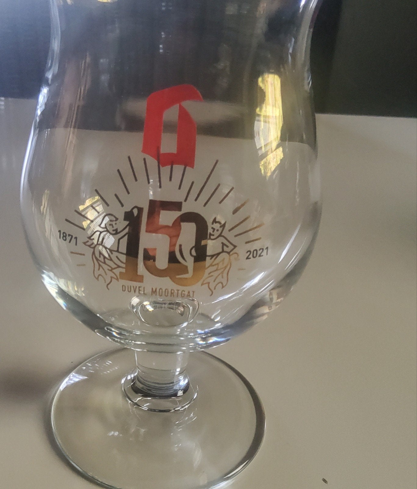 bierglas duvel  1871 - 2021, Ophalen, Nieuw, Bierglas