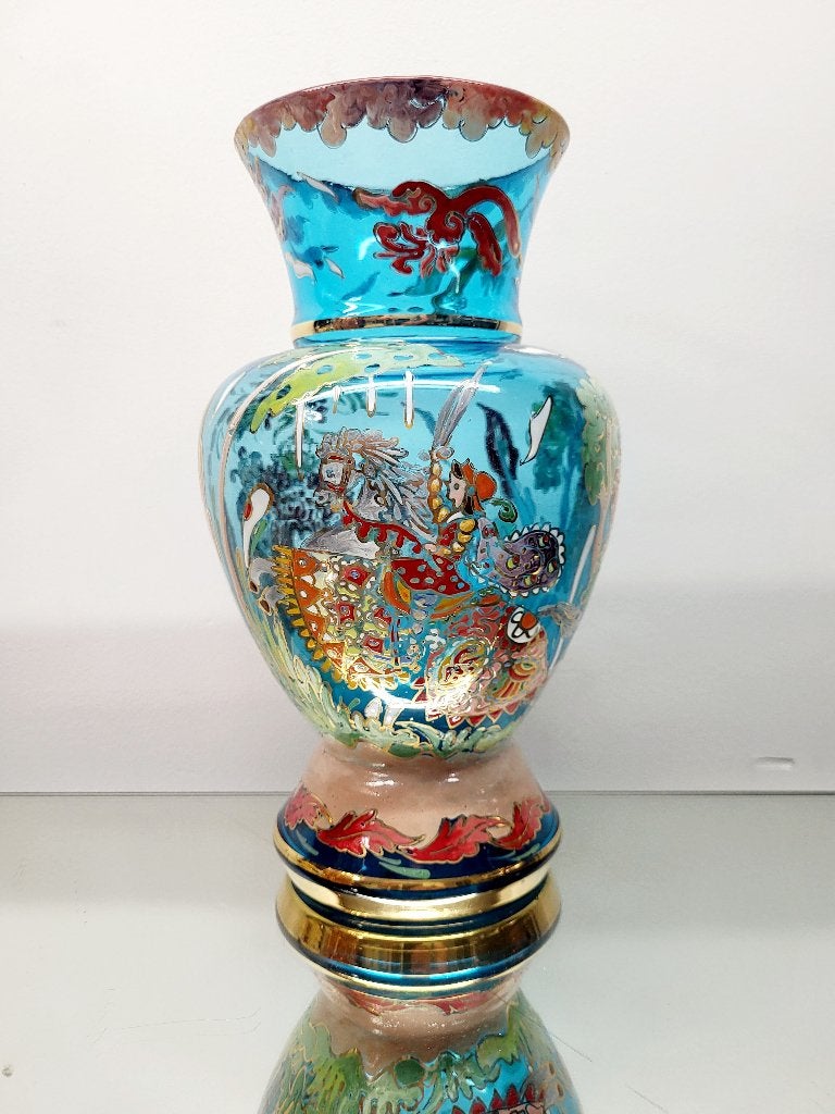 Venetiaanse vaas met emaille, Antiek en Kunst, Ophalen