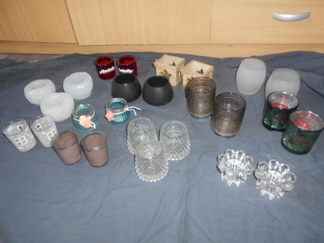 Theelicht - en kaarshouders / 26 stuks voor 10 €., Huis en Inrichting, Ophalen of Verzenden, Zo goed als nieuw