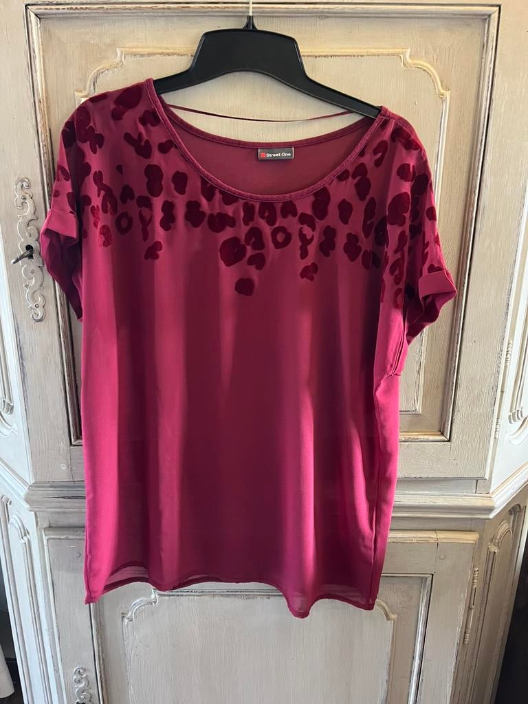 Blouse Street One, Enlèvement ou Envoi, Comme neuf, Taille 42/44 (L), Rouge