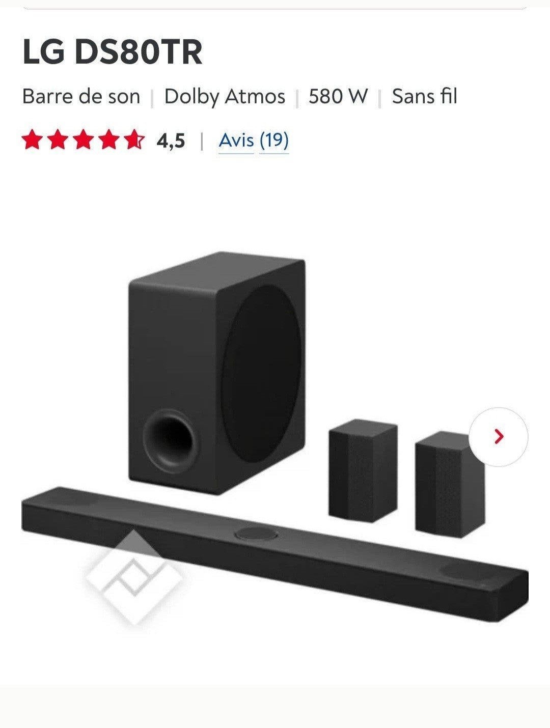 barre de son LG DS80TR NEUF, TV, Hi-fi & Vidéo, Enlèvement, Neuf, Barre de son