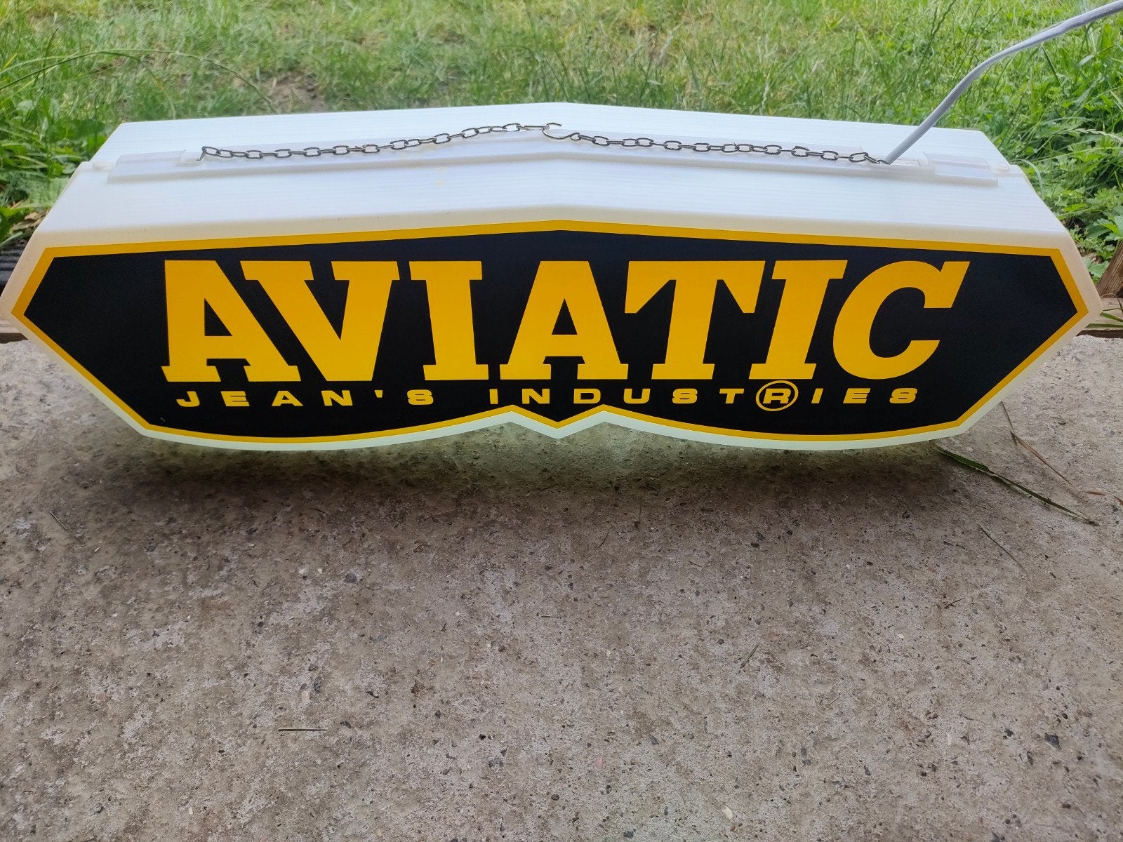 Vintage Avatic Jeans Industries lichtreclame *uniek*, Enlèvement ou Envoi