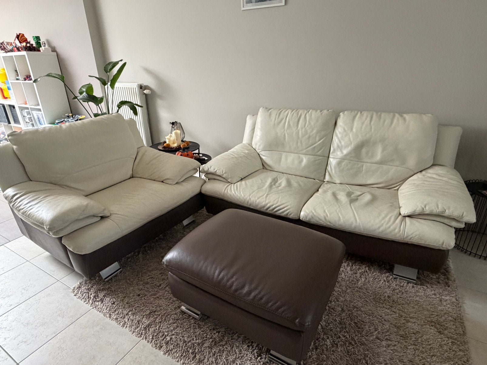 Salon Natuzzi Editions, Ophalen, Gebruikt, Leer