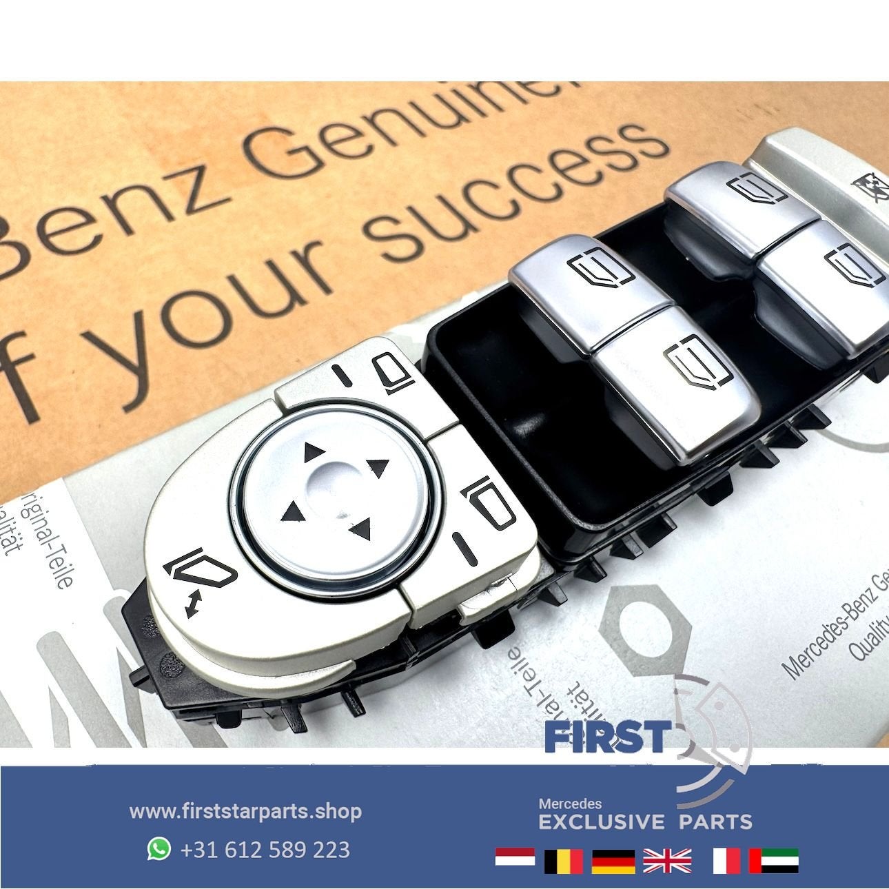 W205 W213 RAAM BEDIENING SCHAKELAAR Mercedes C + E Klasse 20, Gebruikt, -, Ophalen of Verzenden, -