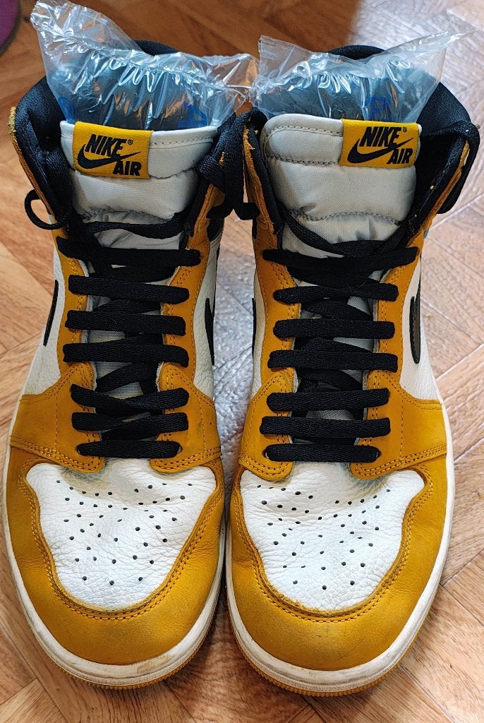 Air Jordan 1 Retro High OG « Ocre jaune », Enlèvement ou Envoi, Utilisé, Chaussures