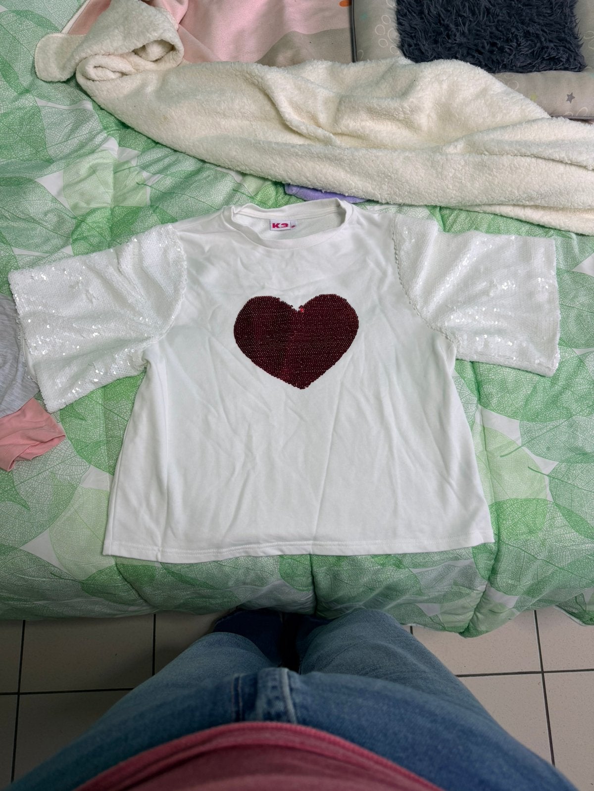 K3 shirt met met glitter, Ophalen, Zo goed als nieuw
