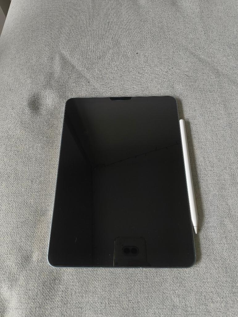 iPad Air (2020) + Apple Pencil 2de Generatie, Computers en Software, Apple iPads, 10 inch, Gebruikt, Blauw, Apple iPad Air